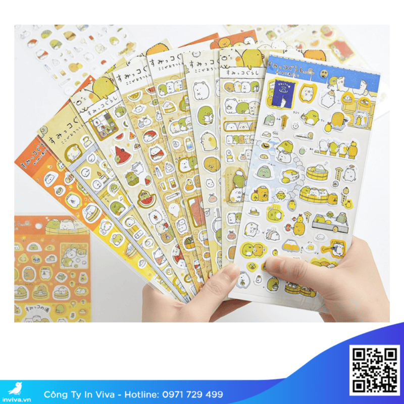 Sticker dạng tờ PVC