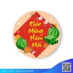 Decal/ tem nhãn/ sticker/ nhãn dán chúc mừng năm mới