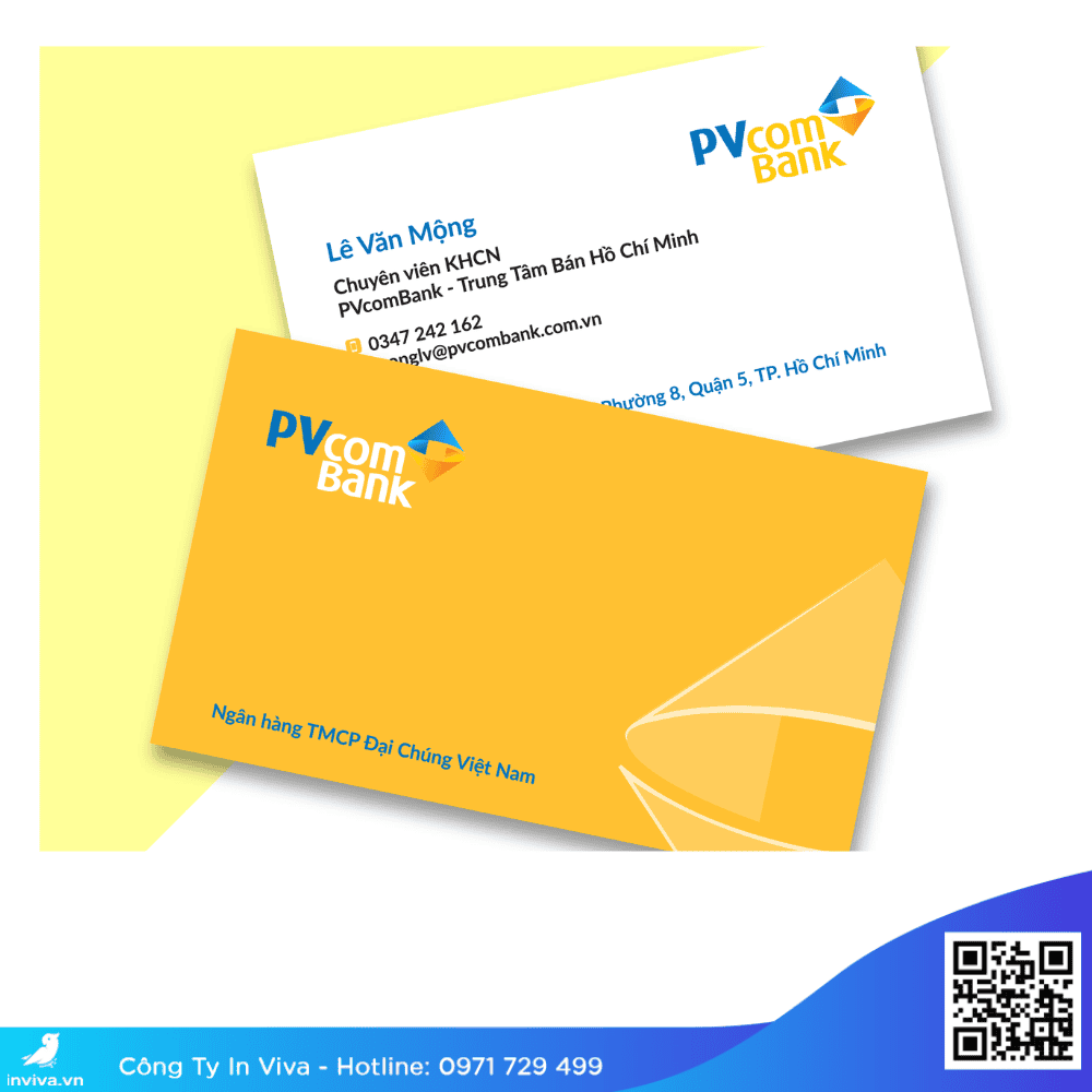 Mẫu Name card, danh thiếp, card visit ngân hàng PVcombank