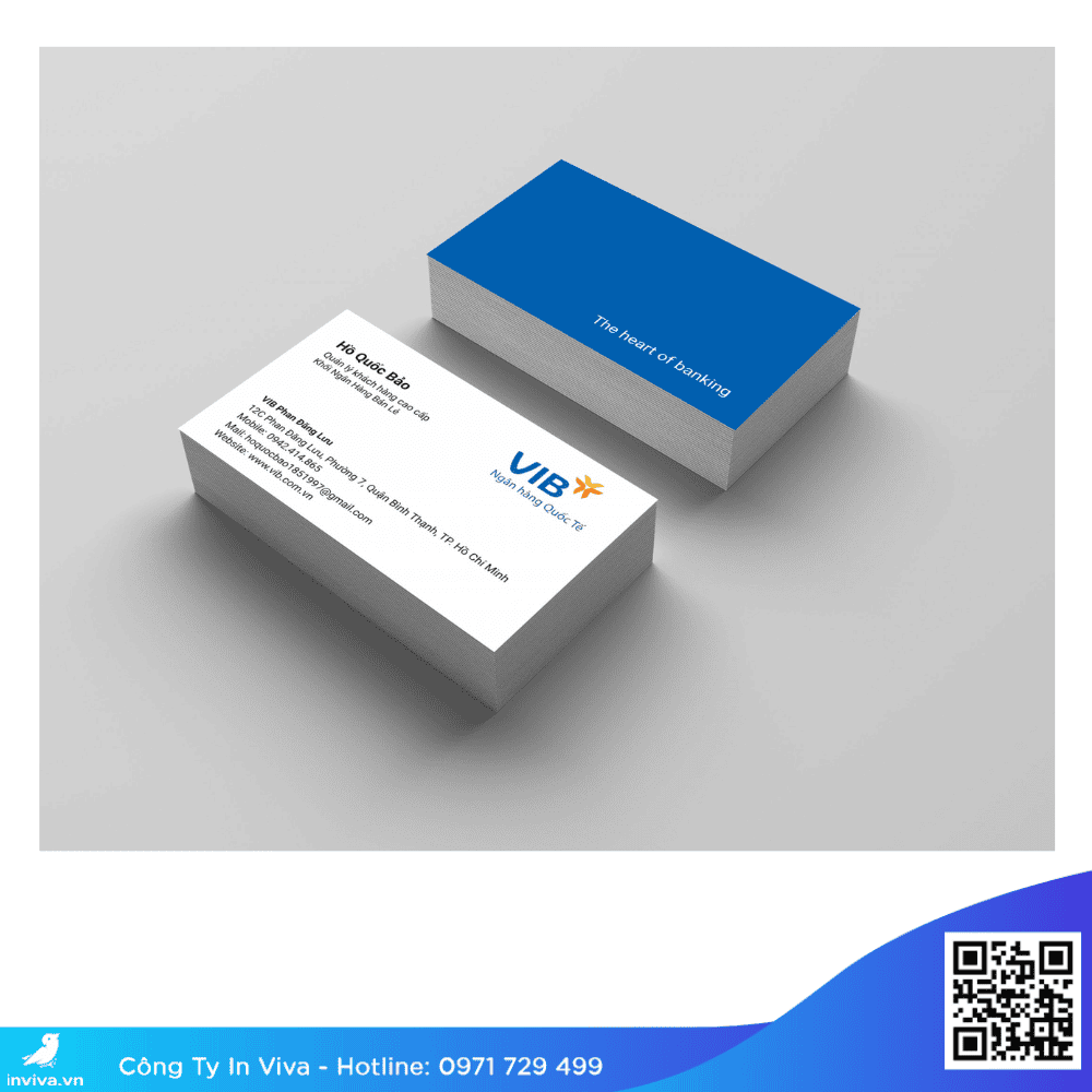 Mẫu Name card, danh thiếp, card visit ngân hàng VIB Bank