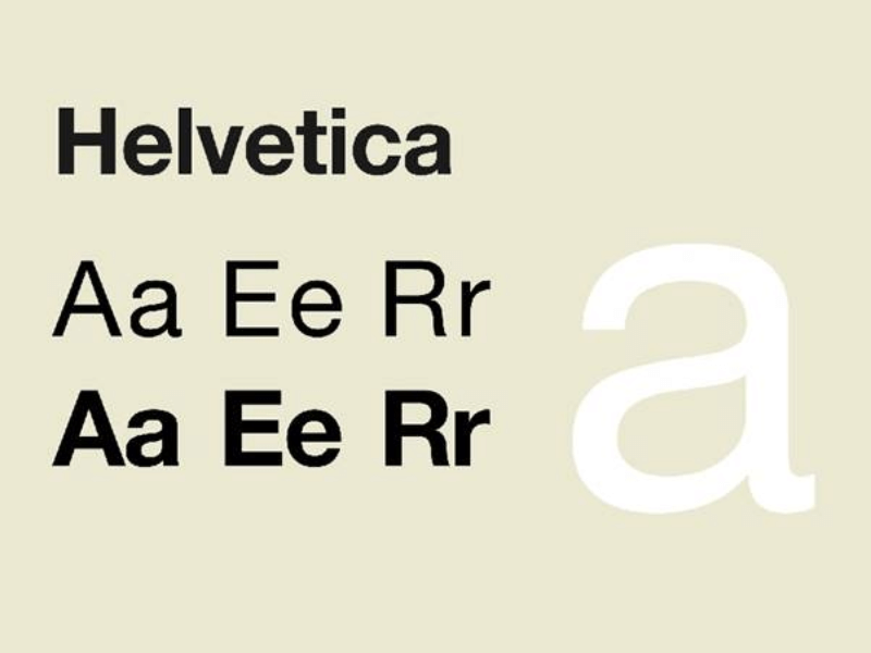 Font Helvetica