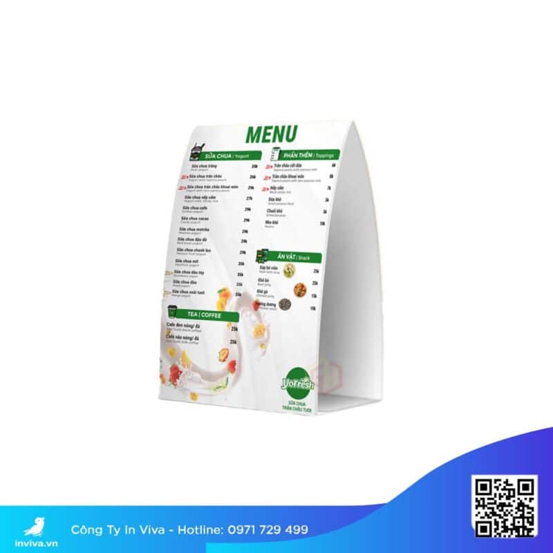 standee menu