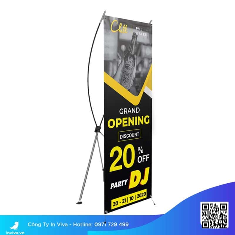 Mẫu standee khai trương đẹp