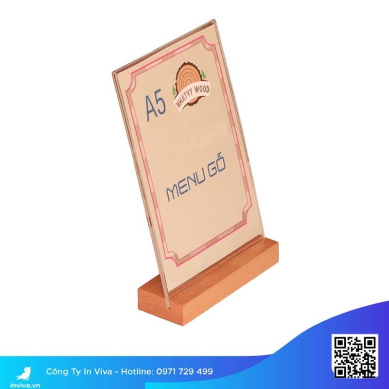 Standee mini để bàn A5