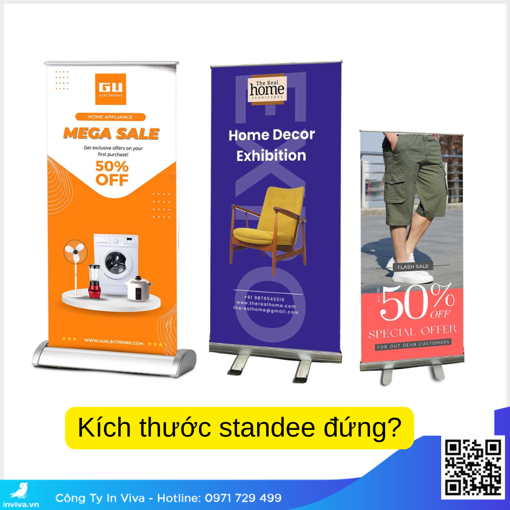 kích thước standee đứng