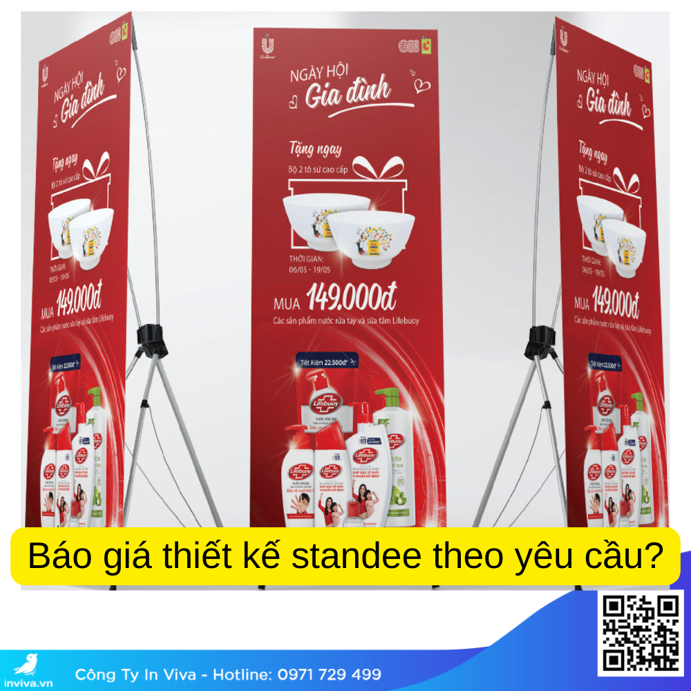 Báo giá thiết kế standee theo yêu cầu