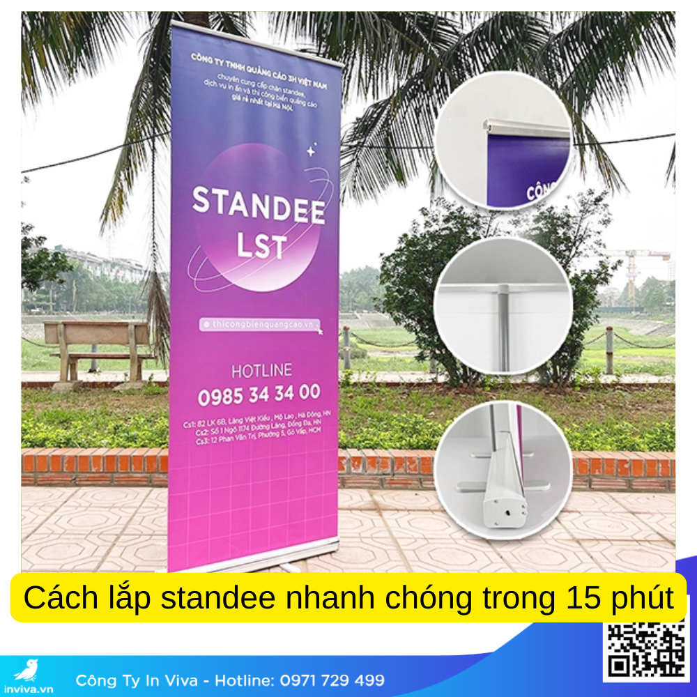 cách lắp standee nhanh chóng chỉ trong 15 phút