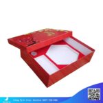 Hộp giấy đựng quà tếtHộp quà tặng tết nhiều ngăn có quai xách