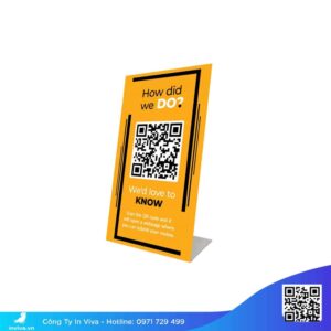 Standee QR code để bàn giá rẻ