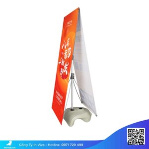 Standee đế nước 2 mặt chắc chắn