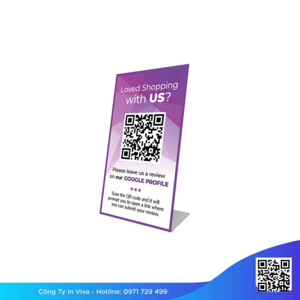 Standee QR code để bàn tiện dụng