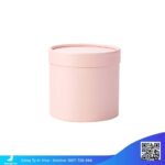 Hộp giấy hình tròn lùnHộp giấy tròn không nắp