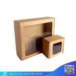 Hộp nắp gài có cửa sổ nhựa trong