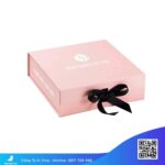 Hộp giấy quà tặng nơ nắp kéo