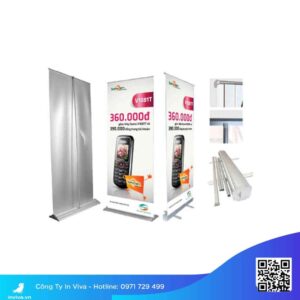 Nhận in standee cuốn giá rẻ, chất lượng