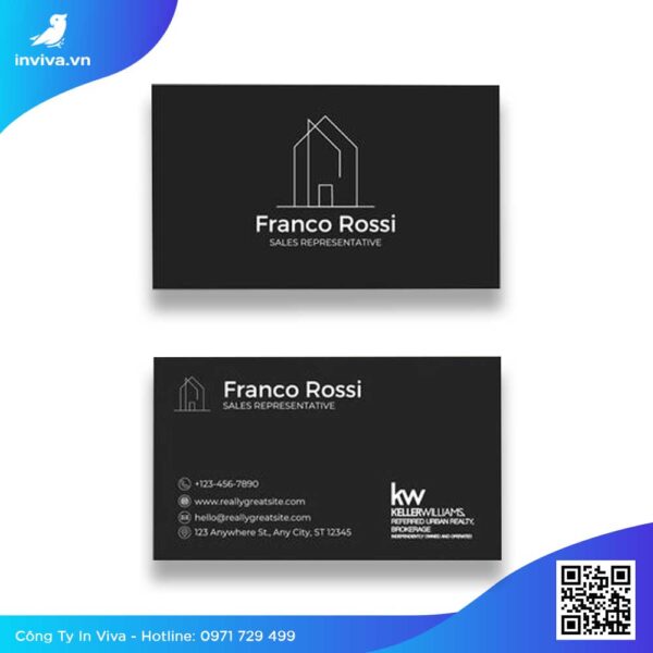 Name card, danh thiếp, card visit bất động sản, môi giới nhà đất lấy liền