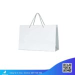 Túi giấy kraft trắng trơn đáy ngang