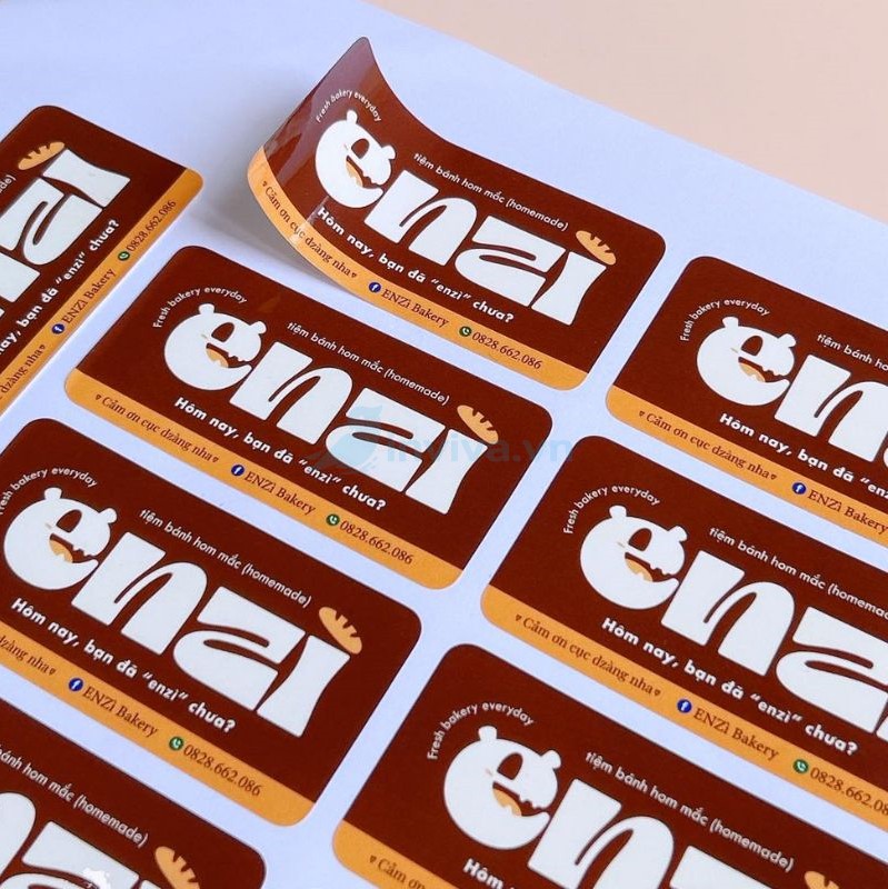 Cấu tạo của sticker dán in ấn theo yêu cầu