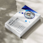 name card giám đốc màu xanh năng động