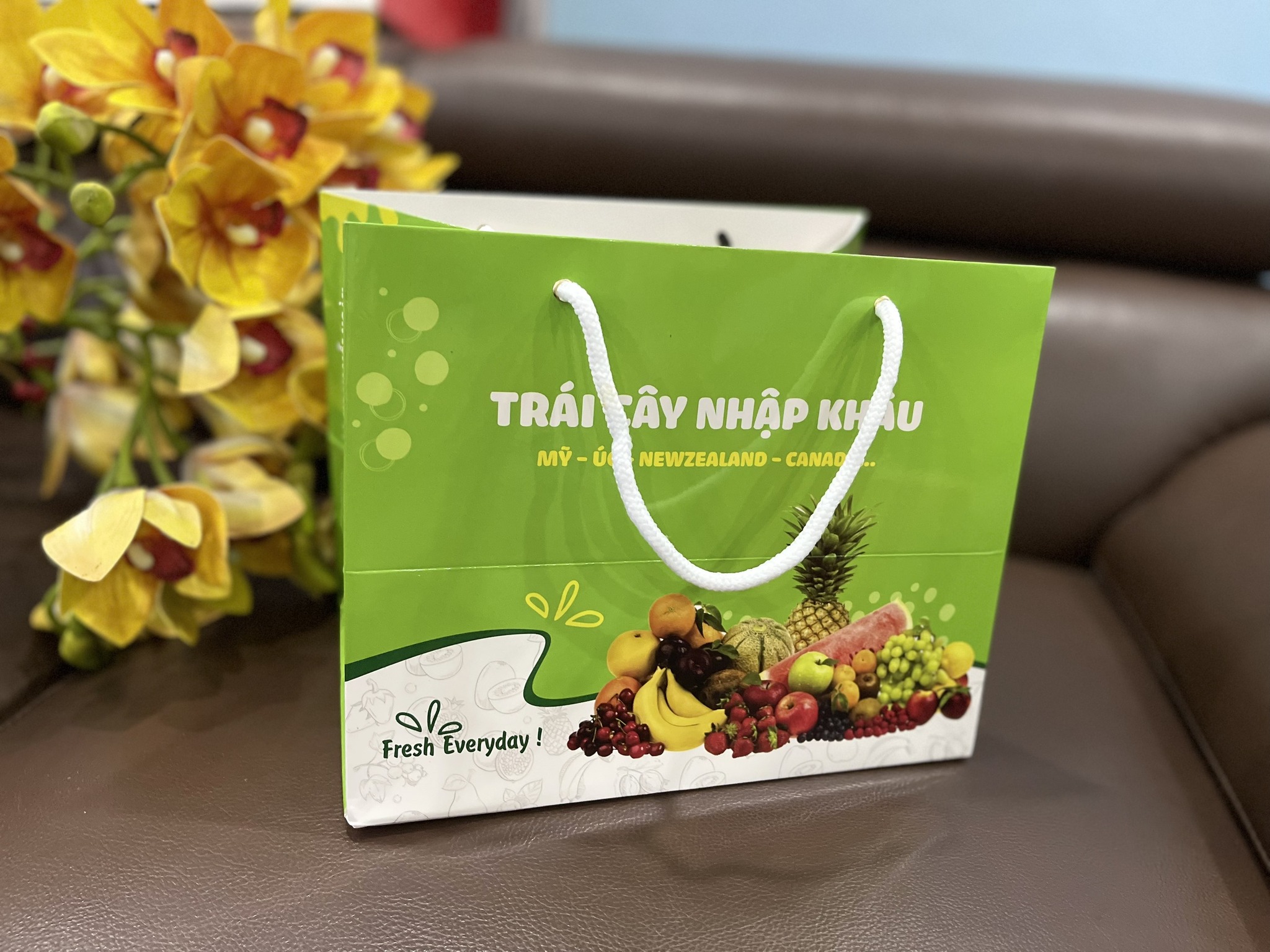 Xưởng in túi giấy đựng hoa quả, túi giấy đựng trái cây nhập khẩu giá rẻ, đẹp - Thiết kế miễn phí từ 100 túi