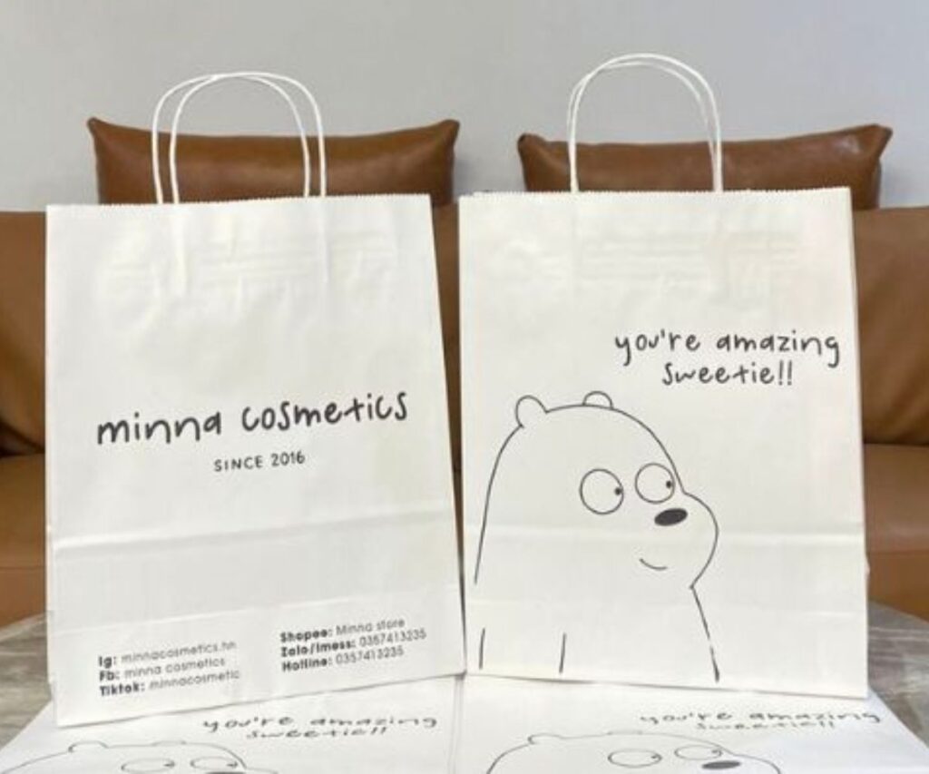 Xưởng in túi giấy spa, túi giấy mỹ thẩm viện, túi đựng mỹ phẩm giá rẻ