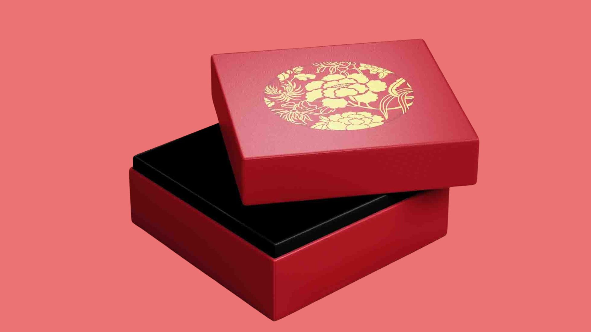 Mẫu hộp cứng âm dương màu đỏ phù hợp biếu tặng