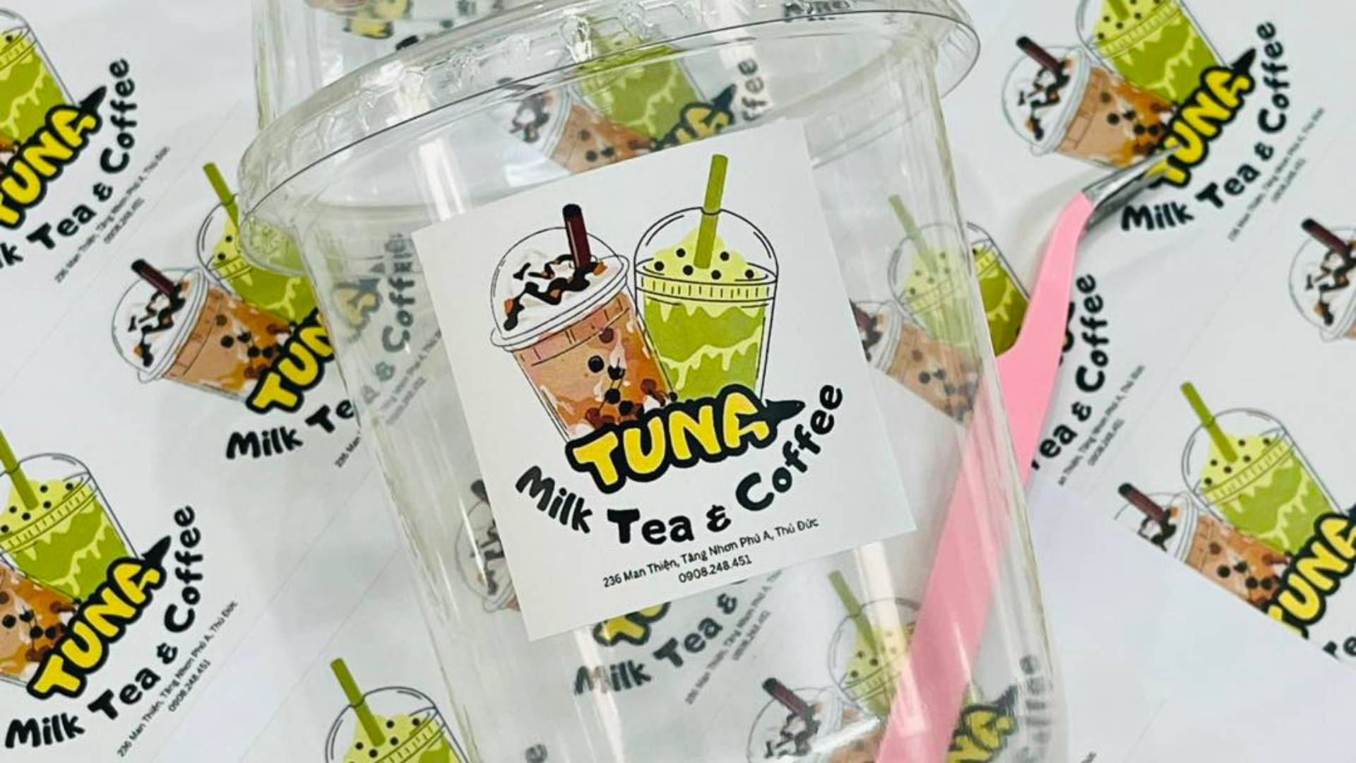 Tem, nhãn decal sữa ly trà sữa