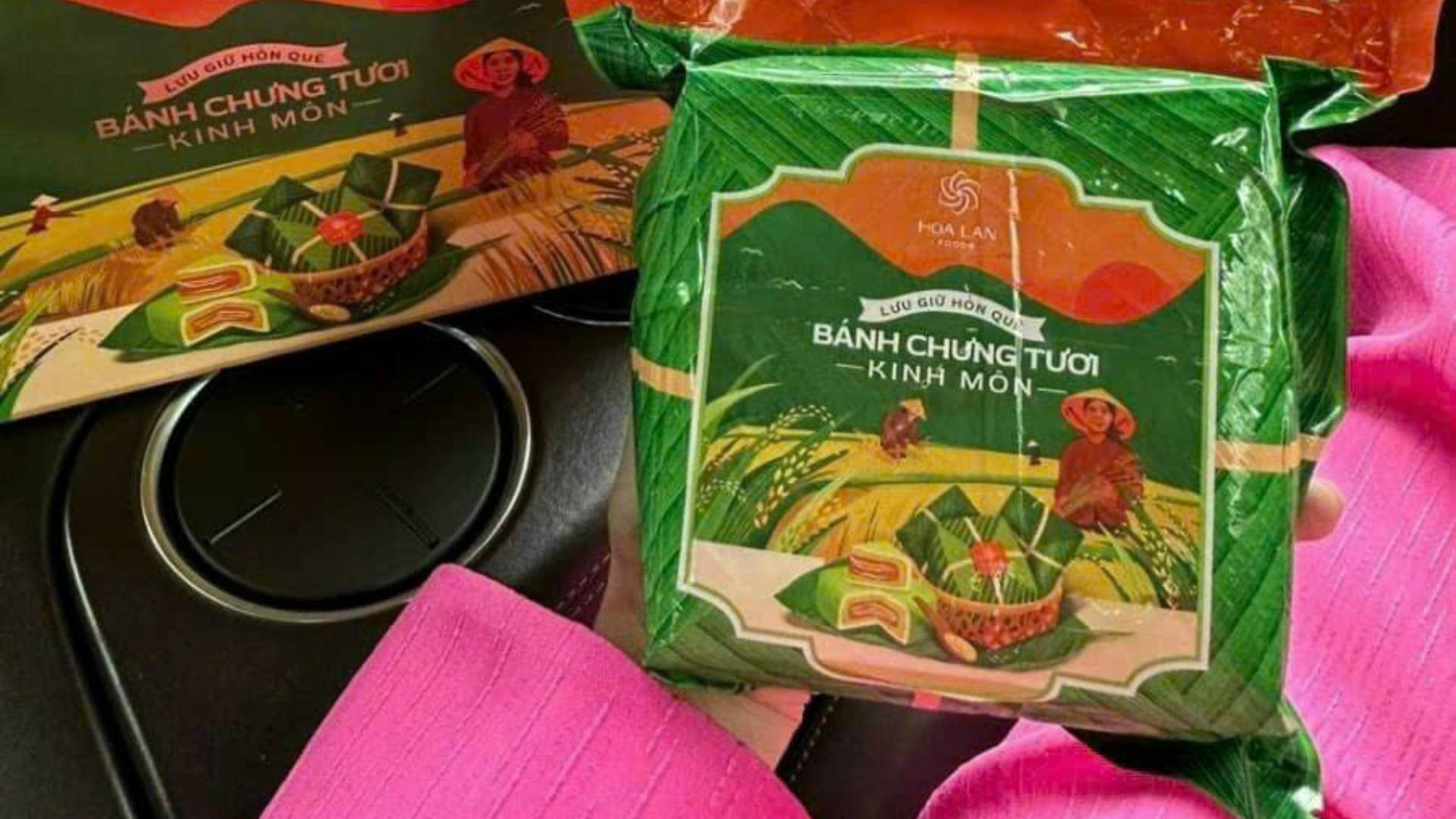 Mẫu tem, nhãn dán bánh chưng tươi Kinh Môn