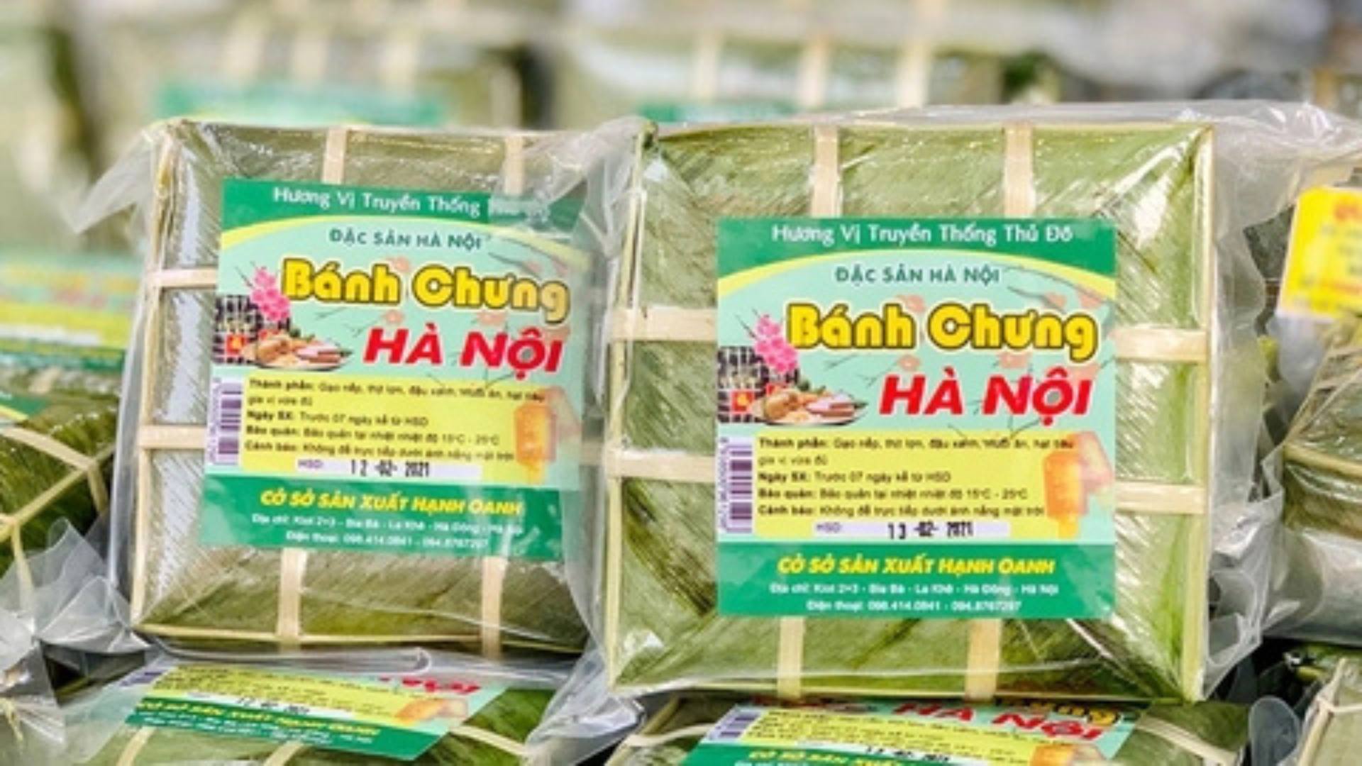 Tham khảo mẫu tem, nhãn dán bánh chưng Hà Nội