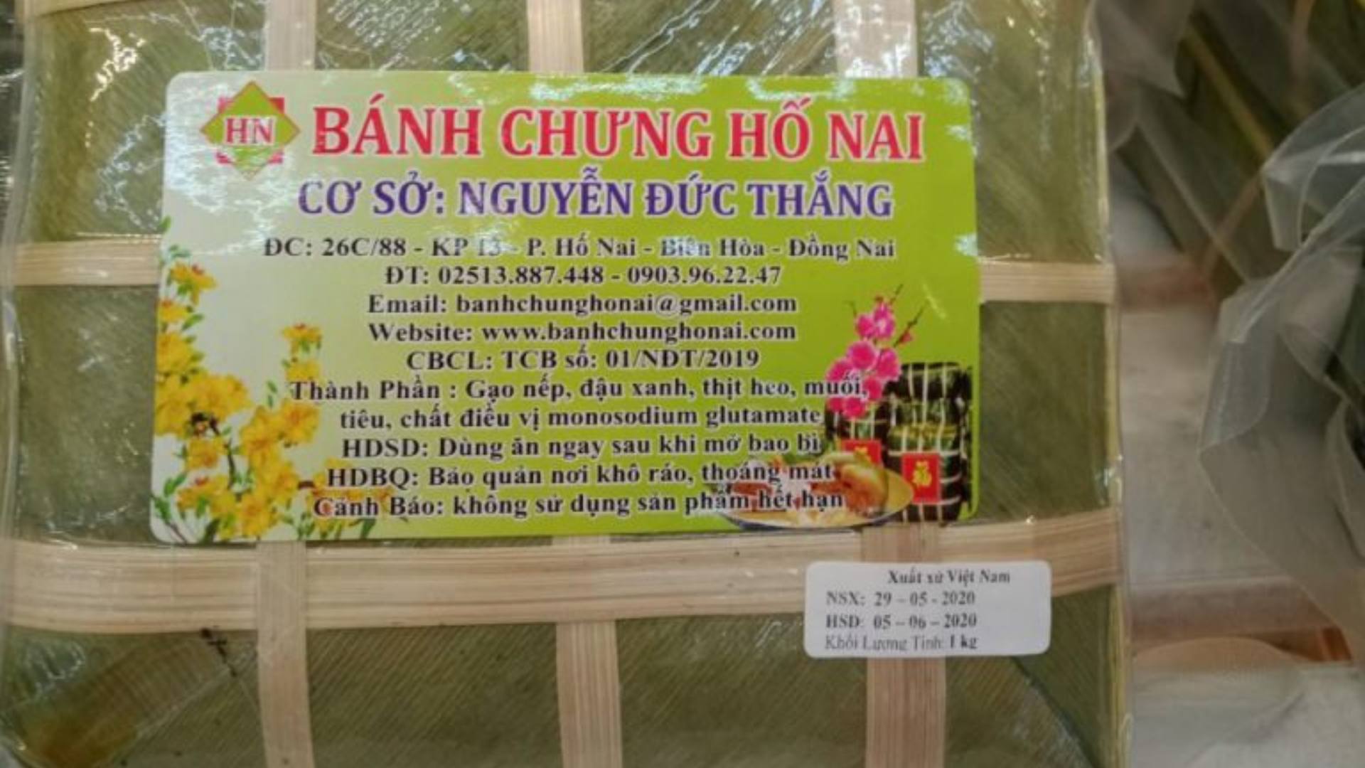 Mẫu tem, nhãn dán bánh chưng Hố Nai