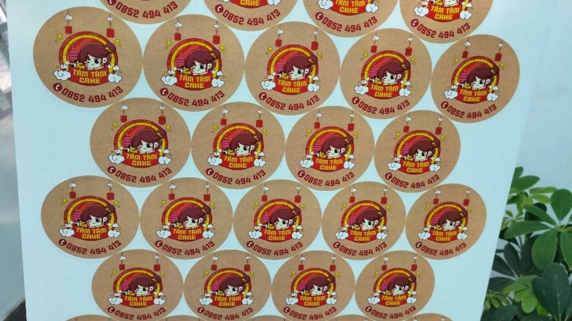 Mẫu tem nhãn hộp bánh Tết