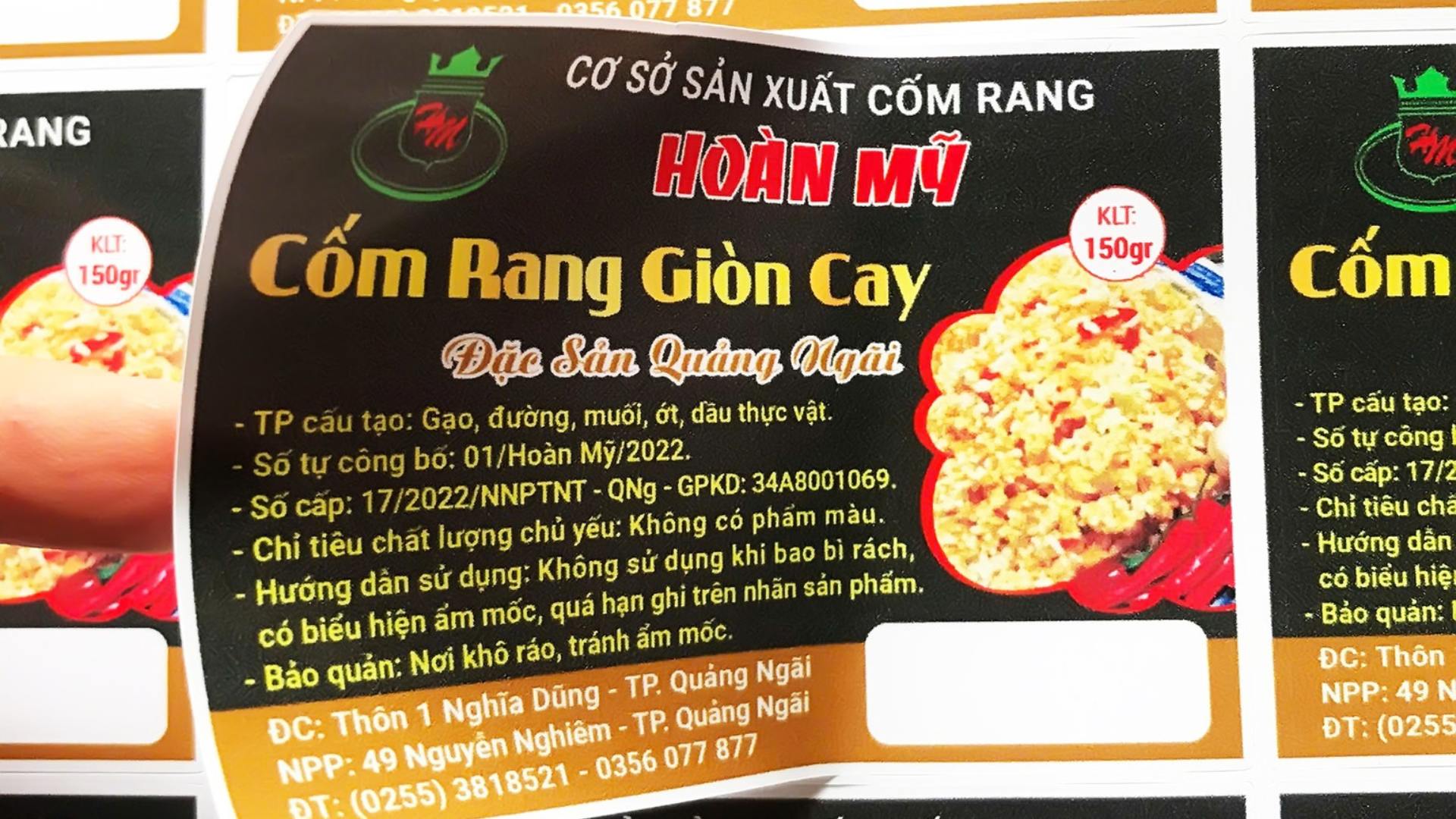 Mẫu tem quảng cáo Hoàn Mỹ