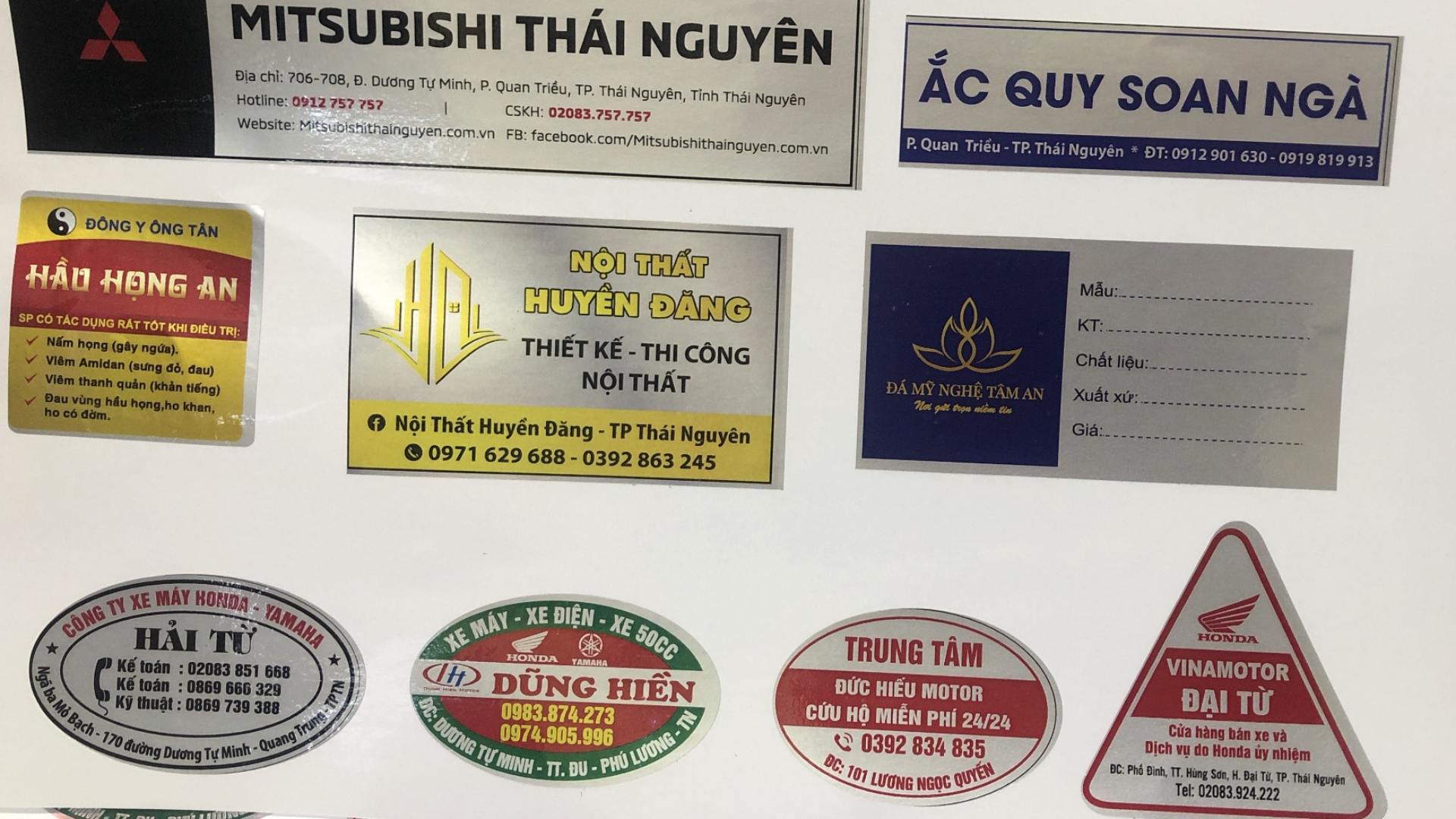 Một số mẫu tem quảng cáo tham khảo