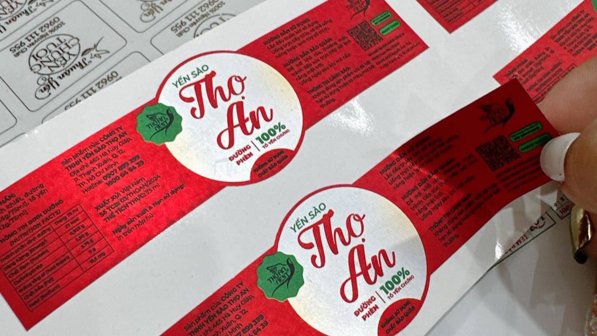 Gợi ý mẫu tem yến sào Thọ An