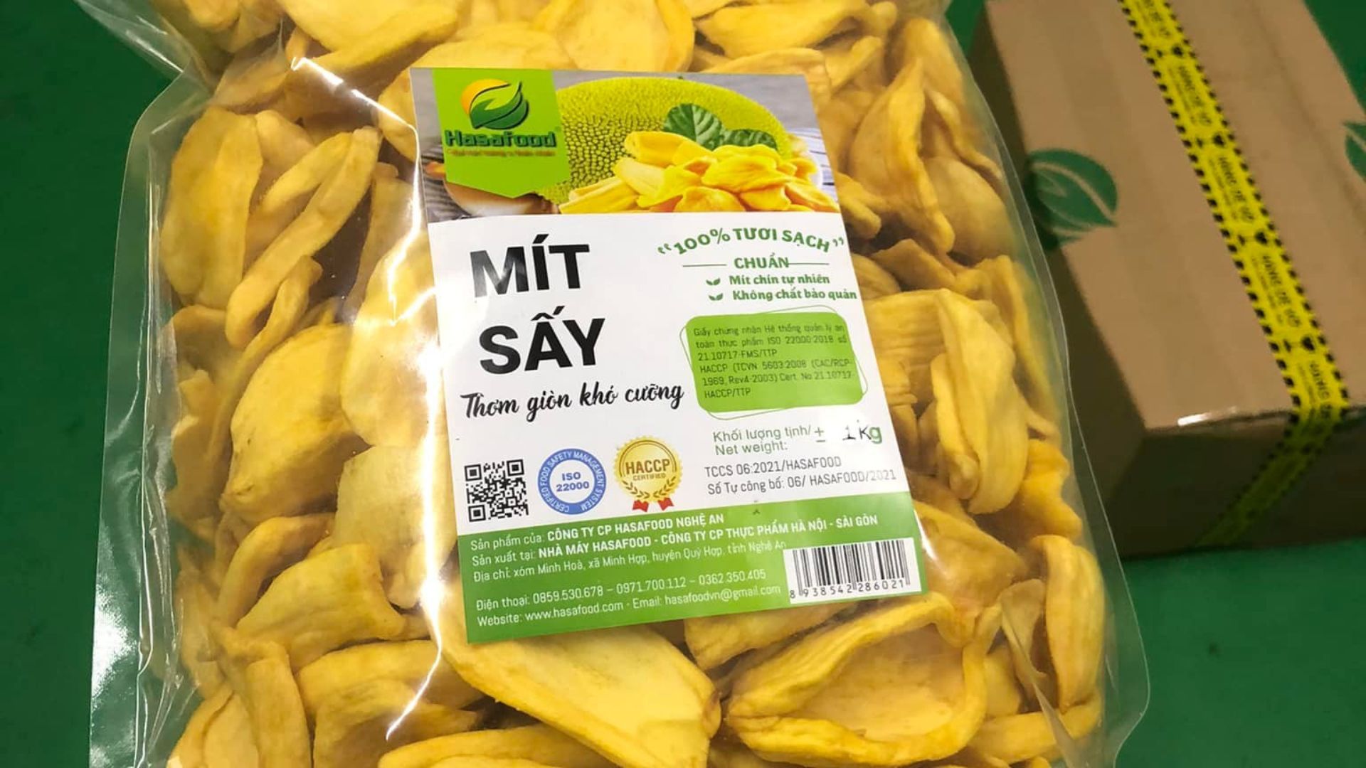 Mẫu tem mít sấy hasafood