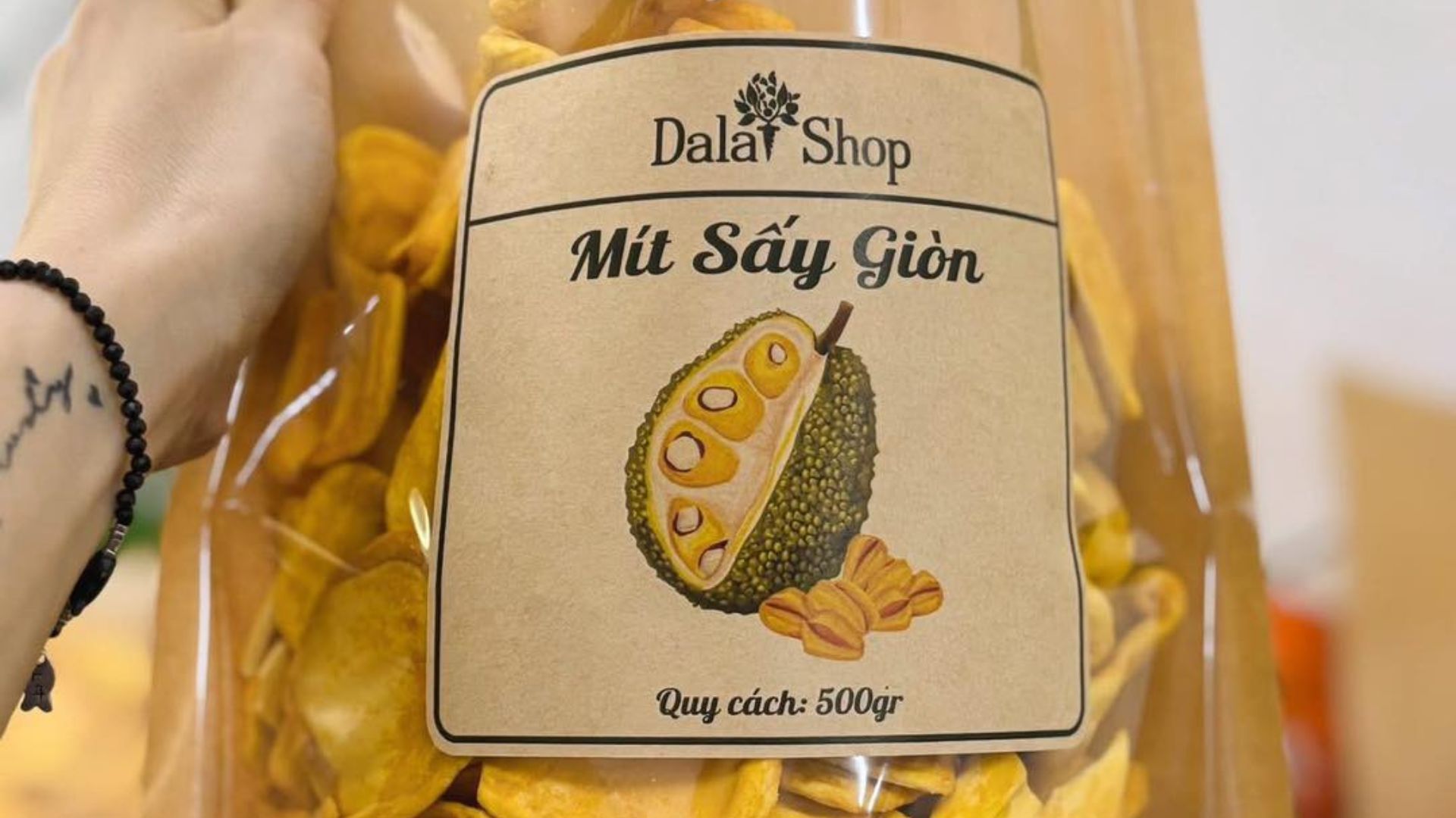 Mẫu tem mít sấy giòn Dalat Shop