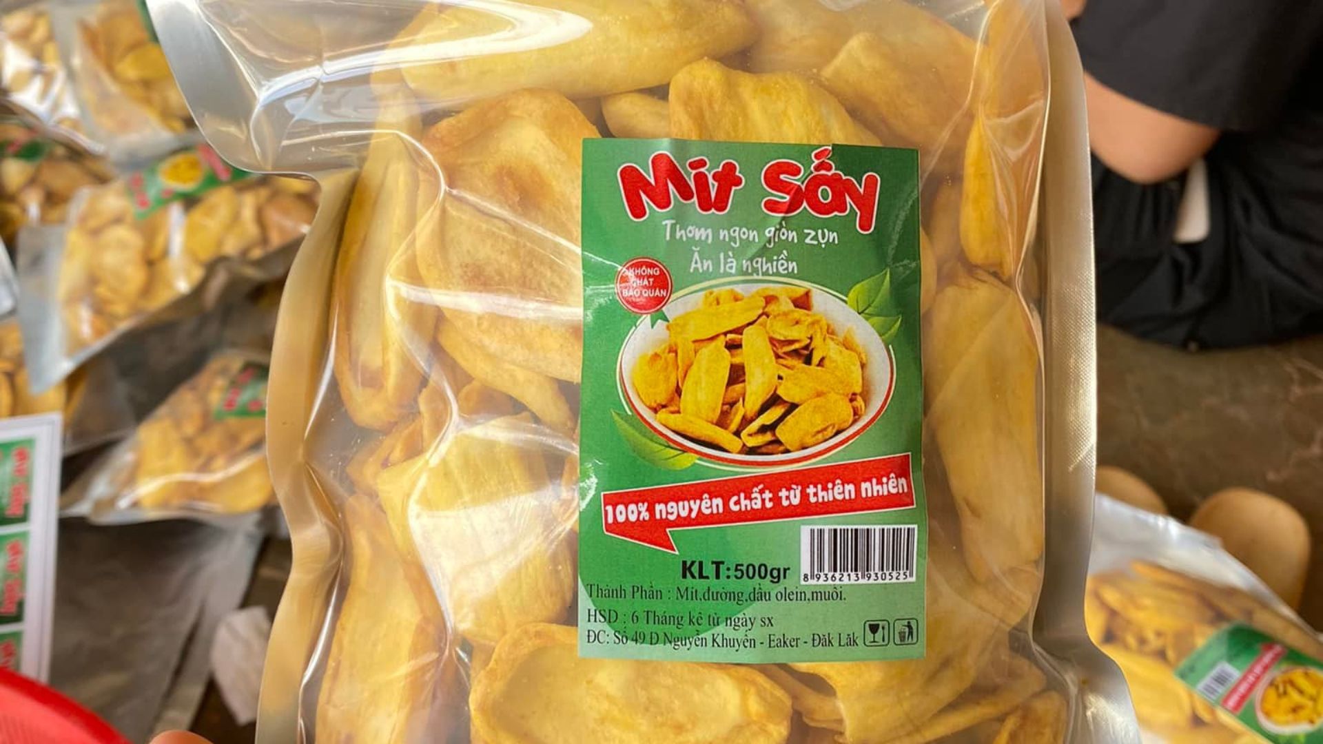 Mẫu tem mít sấy 100% nguyên chất từ thiên nhiên