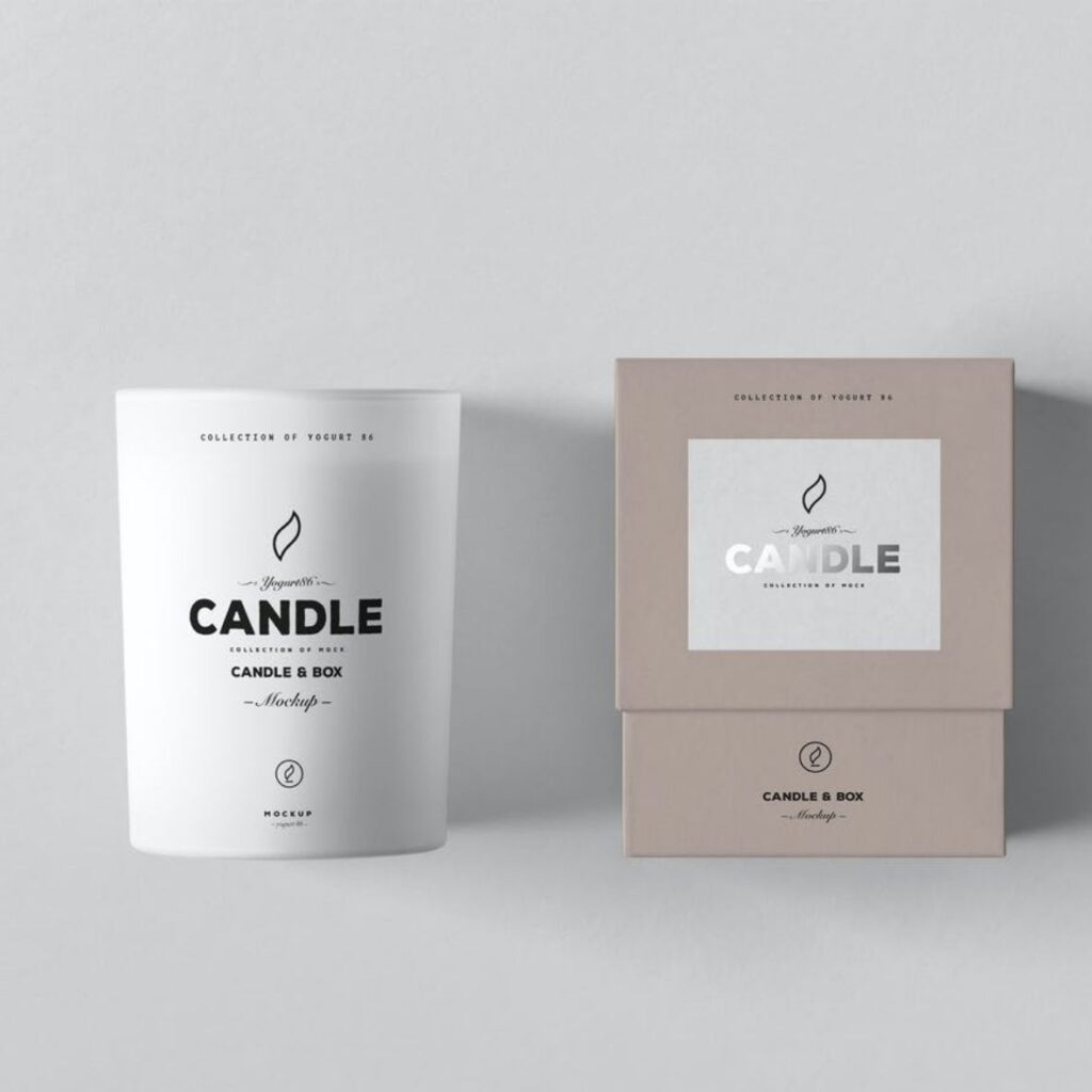 Mẫu hộp giấy đựng nến thơm