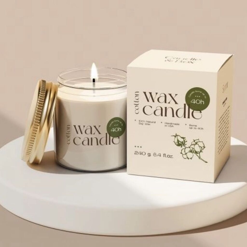 Mẫu hộp giấy đựng nến thơm