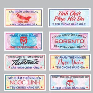 Mẫu tem chống giả tham khảo