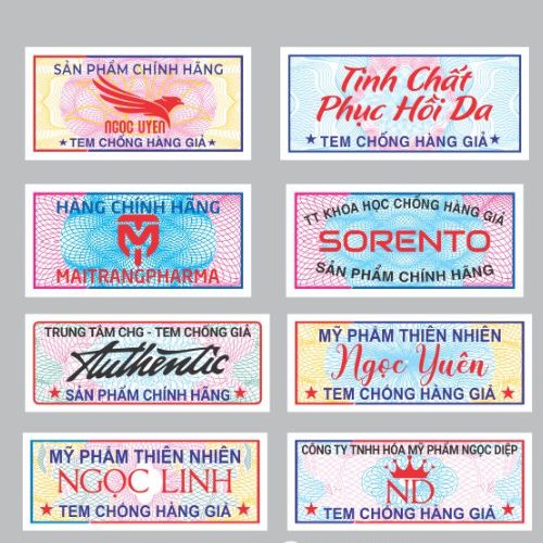 Mẫu tem bảo mật sản phẩm để bạn tham khảo