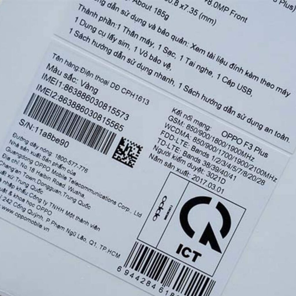 Hình ảnh tem nhãn phụ sản phẩm