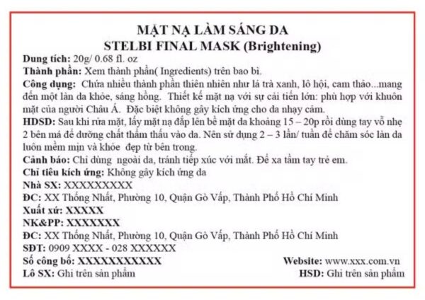 Hình ảnh tem nhãn phụ sản phẩm