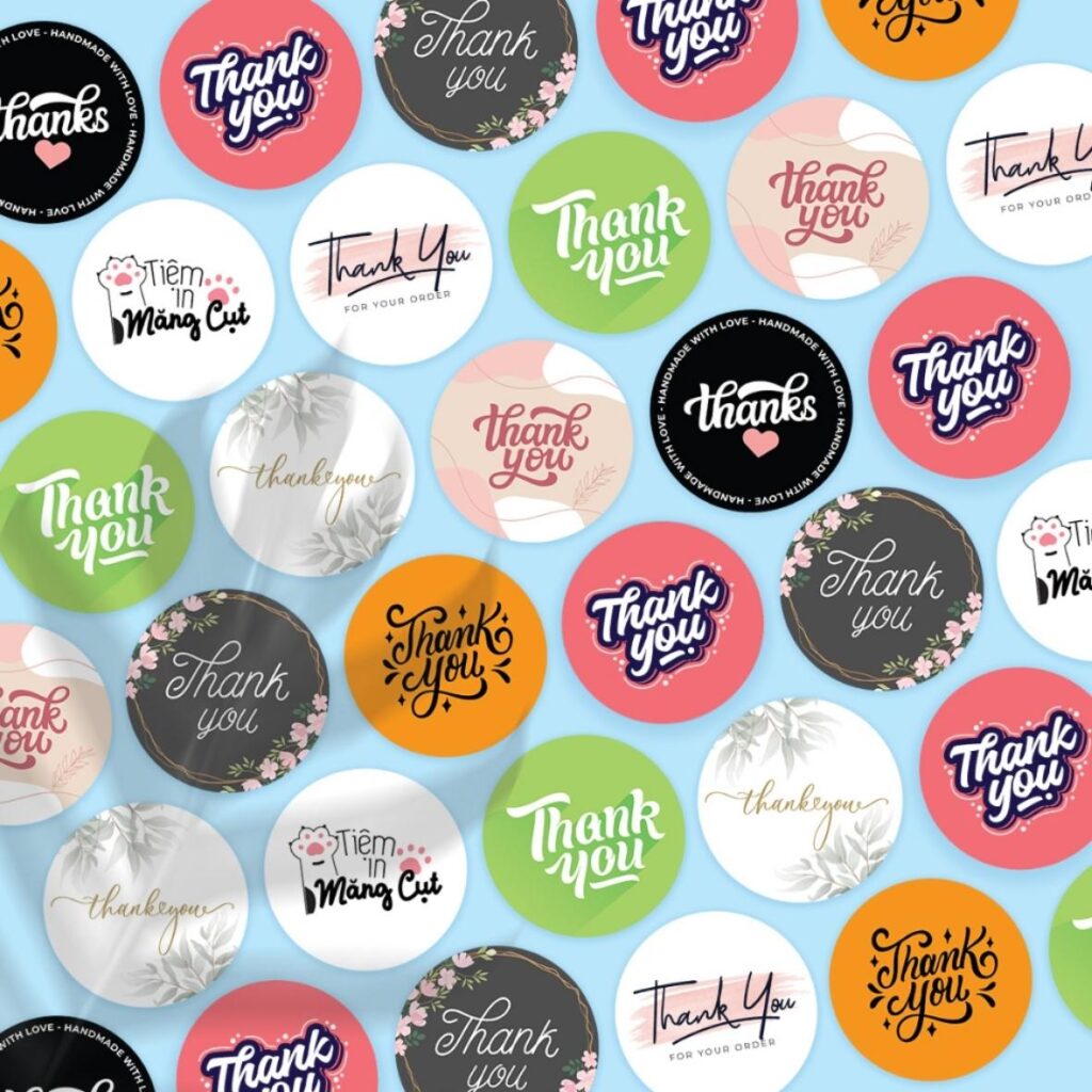 Hình ảnh nhãn dán thank you