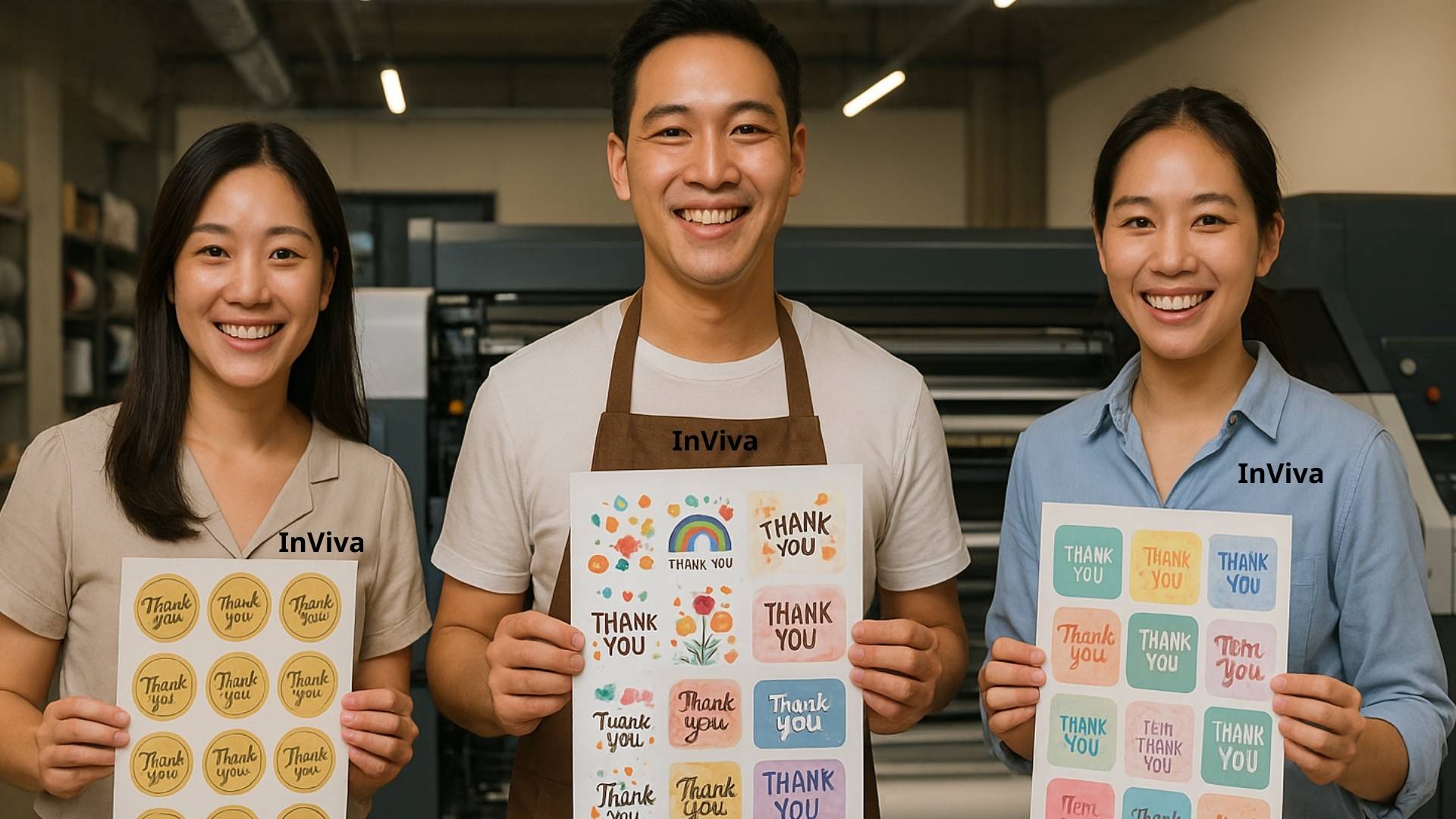 Lý do nên in tem cảm ơn, sticker dán Thank You tại Viva - Hình minh họa