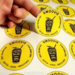 Mẫu tem đồ ăn vặt đẹp, thịnh hành