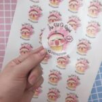 Mẫu tem đồ ăn vặt đẹp, thịnh hành