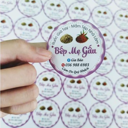Mẫu tem đồ ăn vặt đẹp, thịnh hành