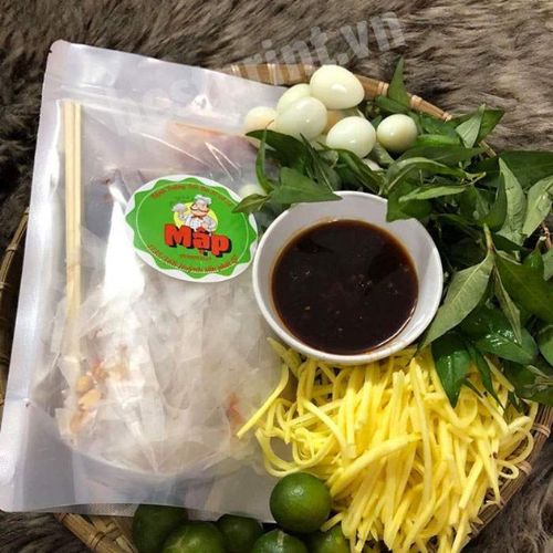 mẫu tem nhãn bánh tráng trộn cho quán ăn vặt tham khảo