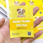 các ý tưởng tem nhãn cho bánh tráng trộn take away độc đáo